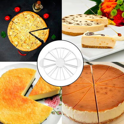 Cortador De Torta Okshop 10/12 Porciones Plástico Amarillo Repostería