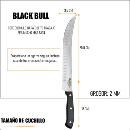 Cuchillo De Cocinero Rebanador Cuchillo Chef Profesional Negro