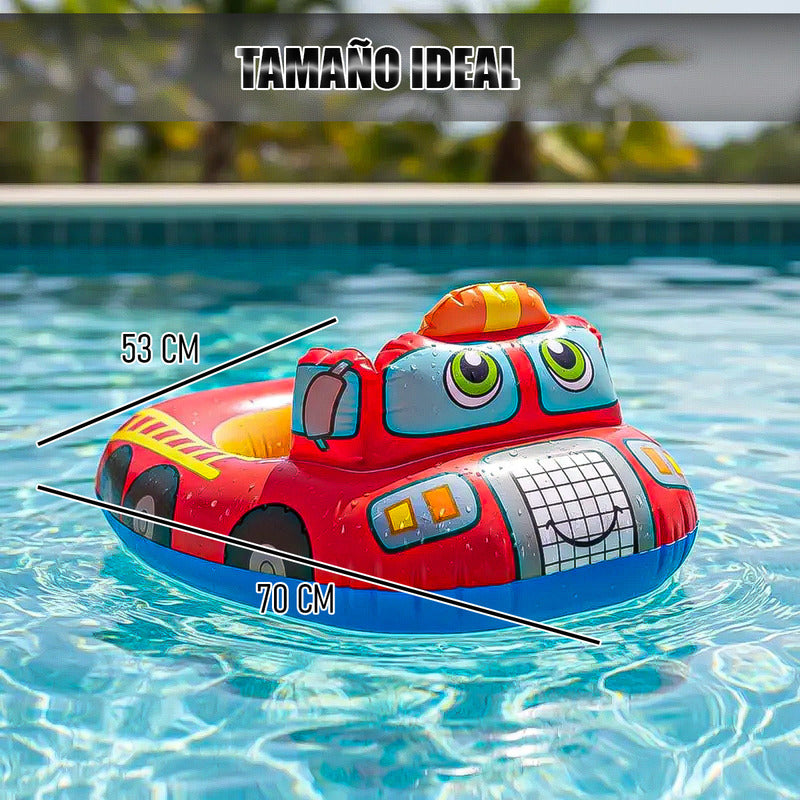 Flotador Para Niños Flotadores Piscina Camión De Bombero Rojo