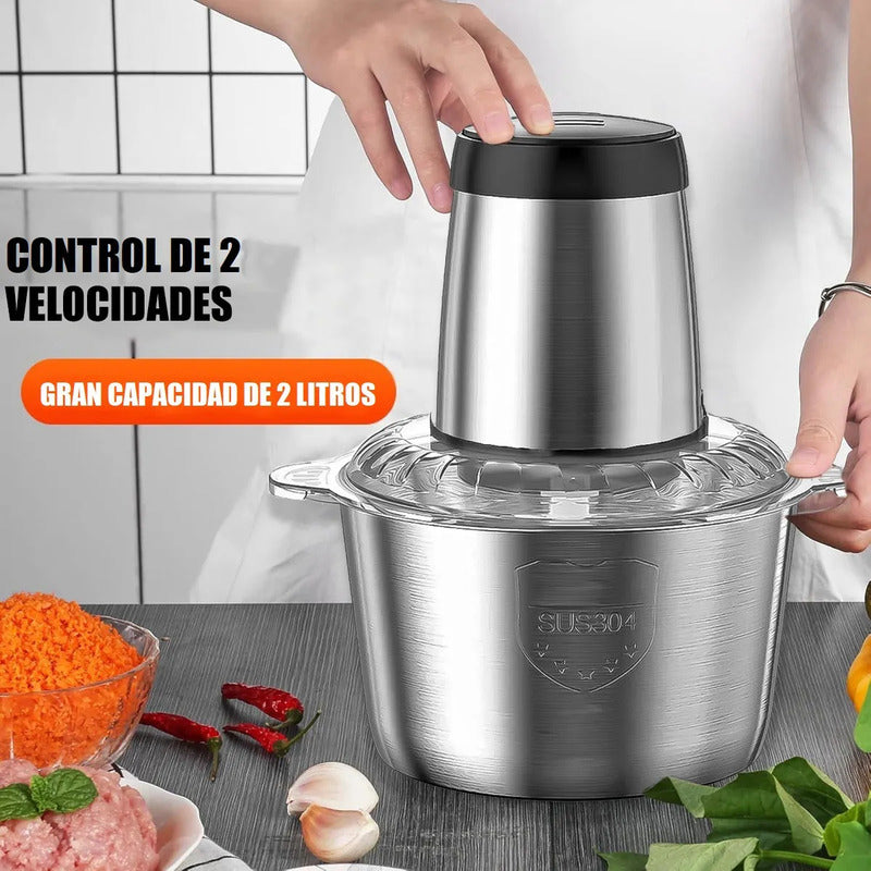 Procesadora De Alimentos Okshop 2l Acero Inoxidable Gris
