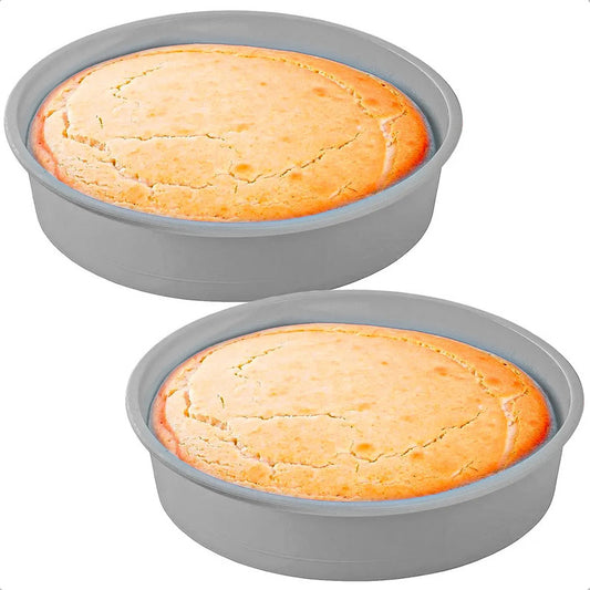 Molde Torta Redondo Molde Para Queque Molde Silicona Moldes De Silicona Para Horno Antiadherente Pasteles Pack 2 Moldes Reposteria Libre Bpa Moldes De Torta Salmon Color Gris Okshop