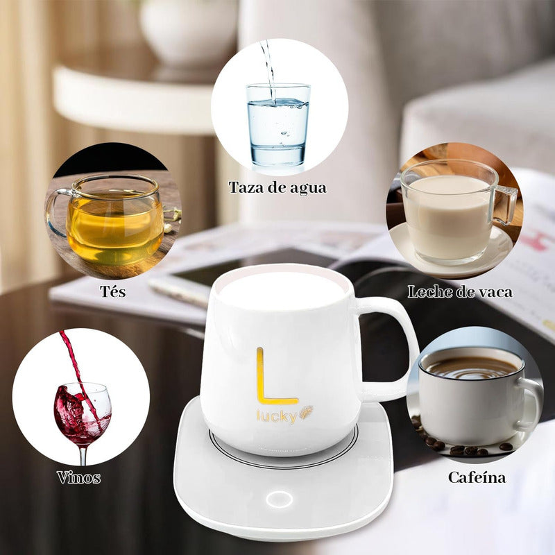 Tazas Calentadora Tazas Con Plato Tazon Cafe Leche Taza Mug