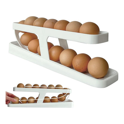 X2 Huevera Organizador De Huevos Para Refrigerador Rodante