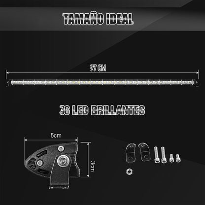 Focos Neblineros Led Neblineros Led Barra Led 108w Barra Led Negro