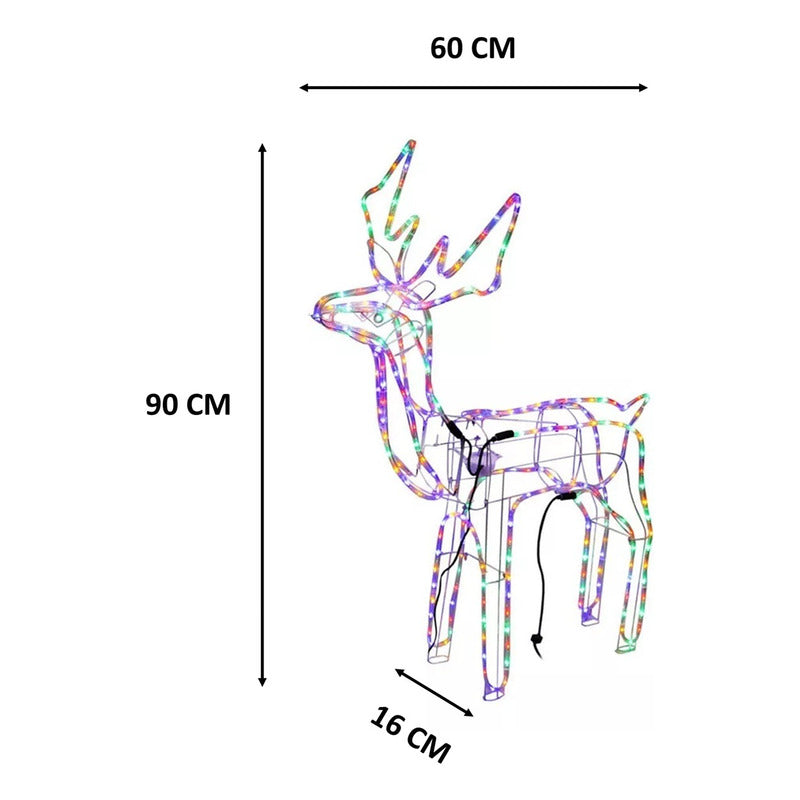 Reno Navideño Reno Adornos De Navidad Luces Led Decoracion