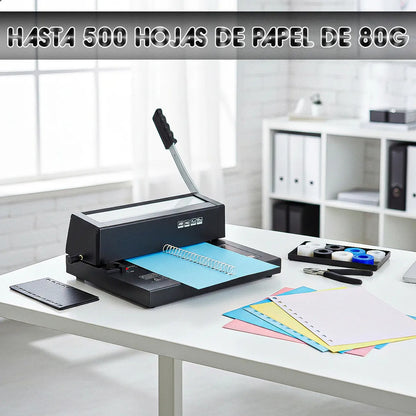 Anilladora Espirales Anilladora Perforadora Encuadernadora Negro