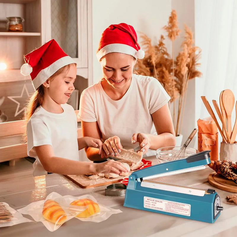 Selladora De Bolsas Okshop Térmica Impulso 300w Azul