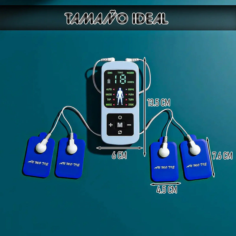 Electroestimulador Muscular Electrofisicos Tens 4 Electrodos