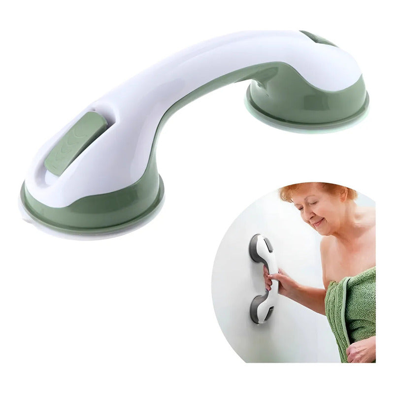 Barra De Seguridad Para Ducha Y Baño Okshop Abatible Con Ventosas Antideslizante Blanco Blanco/gris