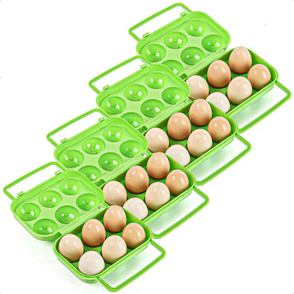 Pack 4 Organizador Huevos Dispensador Huevos Porta Huevos Verde