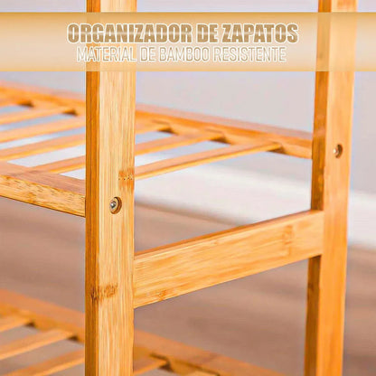 Zapatero Organizador De Zapatos Zapatero De Madera Zapatero Madera Bambu Okshop Estante De Zapatos Zapateras Muebles Mueble Para Guardar Zapatos Zapatero De Madera Zapatero De Bambú De 5 Niveles