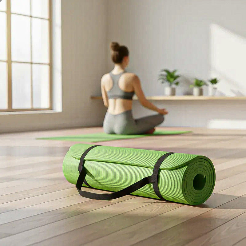 Colchonetas Deportivas Mat Yoga Mat Ejercicio Colchoneta Eje Verde