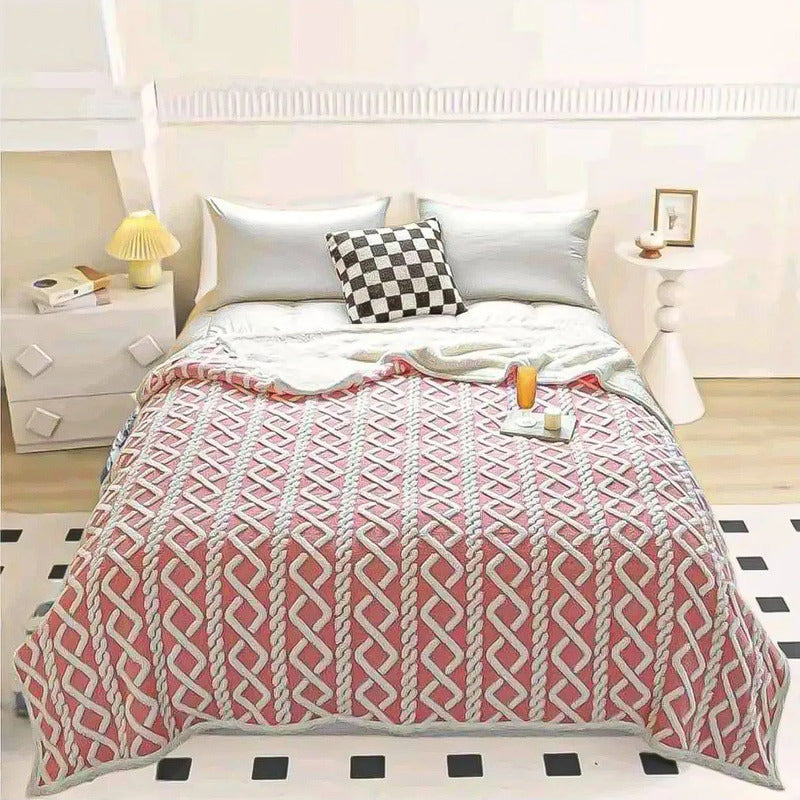 Frazada Manta Polar Frazada Sherpa Frazada Polar 200x220 Cm Polar 2100 G Rosa