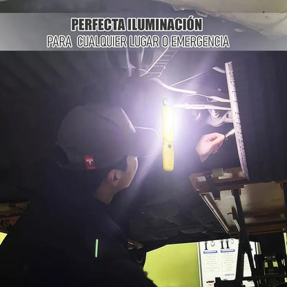 Pack X2 Luces Led Emergencia Recargables Okshop Verde Imán Usb Carga Rápida