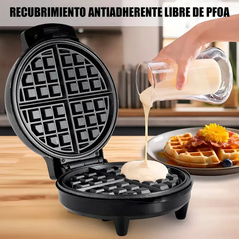 Waflera Okshop R.2213 1000w Teflón Antiadherente 4 Porciones Clásica Negro