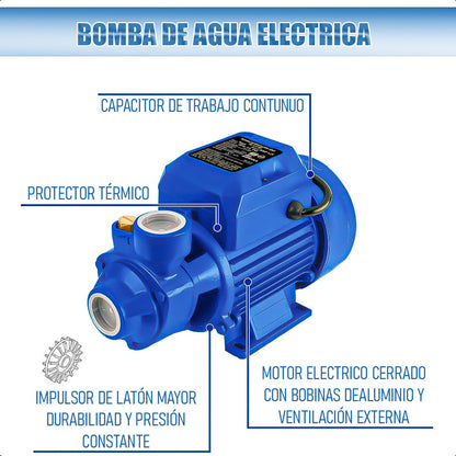 Bomba Centrifuga 1/2hp Bomba Agua 1/2hp Bomba Agua Electrica Azul 50 Hz