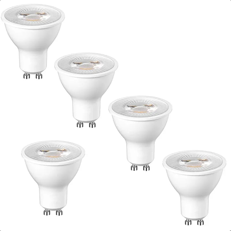 Pack X5 Ampolleta Led Gu10 7w Lampara Led Gu10 38° Calida