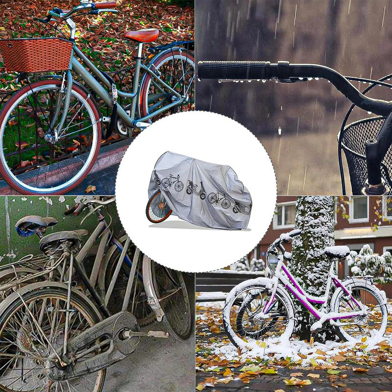 Pack 2 Funda Para Bici Protector Motocicleta Funda Bicicleta Gris Unica