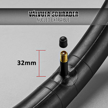 Pack 2 Camara Bicicleta Camara Bicicleta 29x1.75x2.125 Negro