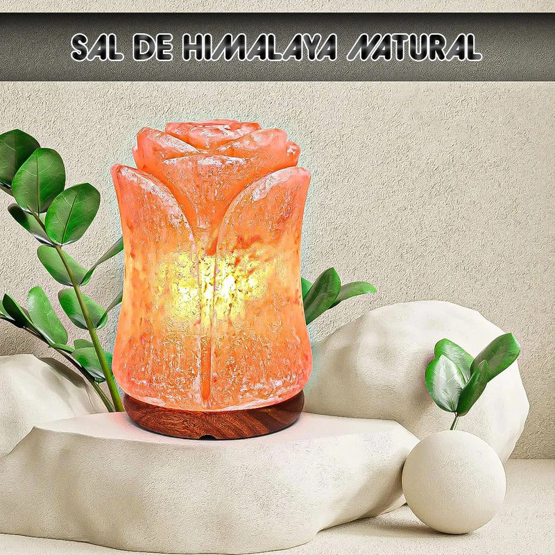 Lámpara De Sal Del Himalaya En Forma De Flor, Luz De Noche Para Dormitorio Y Decoración Del Hogar