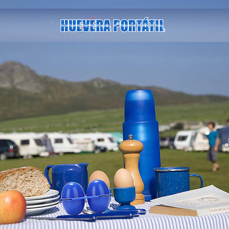 Organizador Huevos Dispensador De Huevos Porta Huevo Portati Azul