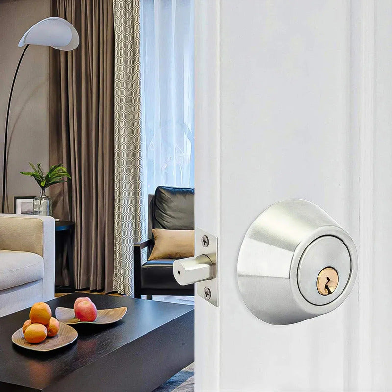 Cerradura Chapa Para Puertas Chapa De Seguridad Dormitorio Okshop Chapa Cerrojo De Seguridad Puerta Con Llave Y Perilla Cerrojo Seguridad Puerta Llave Exterior Perilla Interior Cerradura Okshop Gris