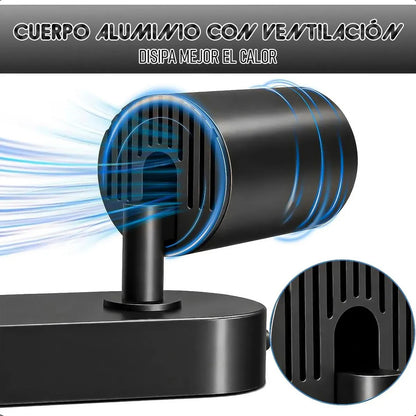 Lampara Led Techo Foco De Techo Ampolleta Gu10 Lámpara Techo Giratorio Okshop Ampolleta Led 7w Ampolletas Led Gu10... Negro