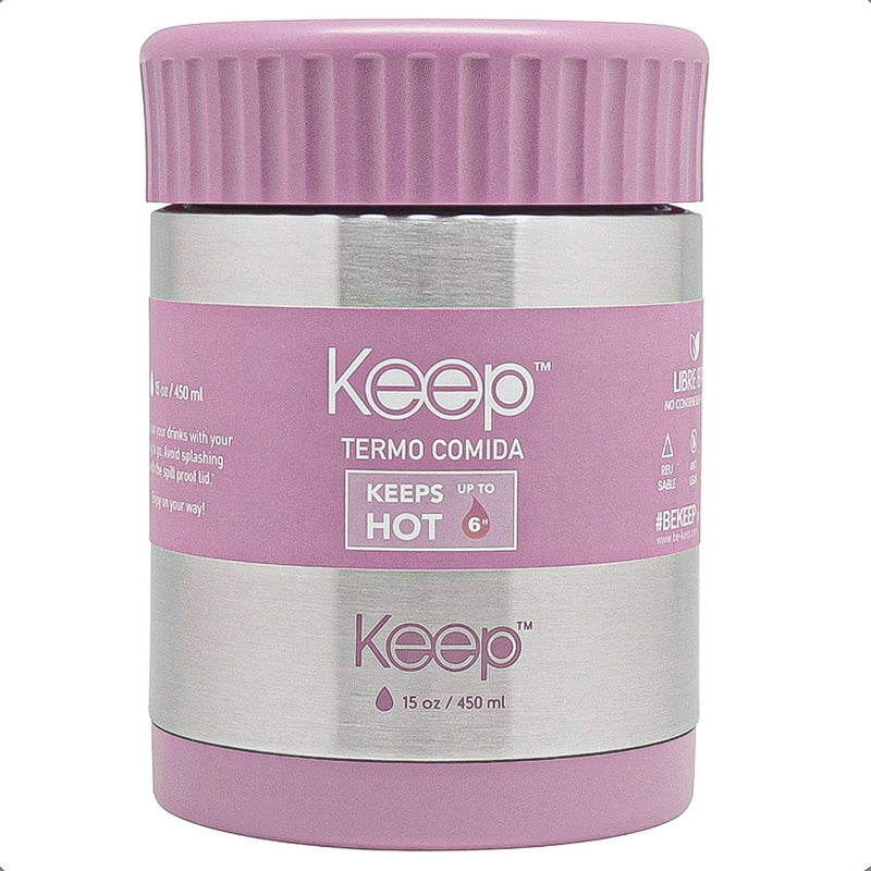Termo Comida 450ml Termo Acero Inoxidable Keep Lonchera Keep Lila