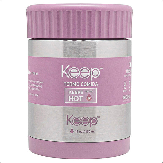 Termo Comida 450ml Termo Acero Inoxidable Keep Lonchera Keep Lila