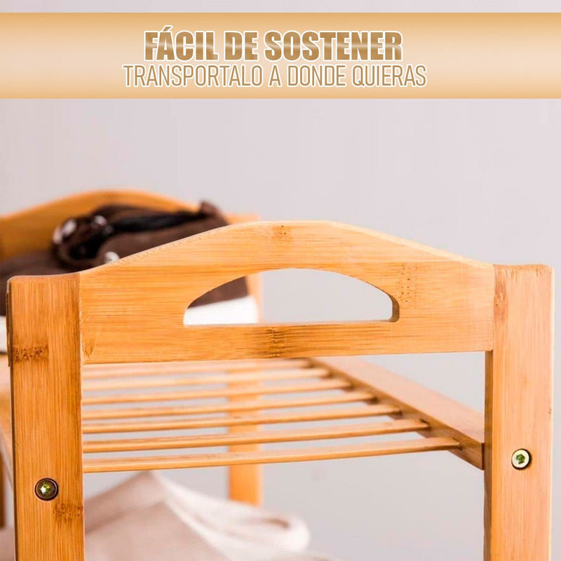 Organizador De Zapatos Zapatero De Madera De Bambú Zapatero Bambú