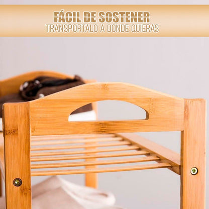 Organizador De Zapatos Zapatero De Madera De Bambú Zapatero Bambú