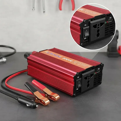 Inversor De Corriente Okshop 500w Para Auto De 12v A 220v Con Usb