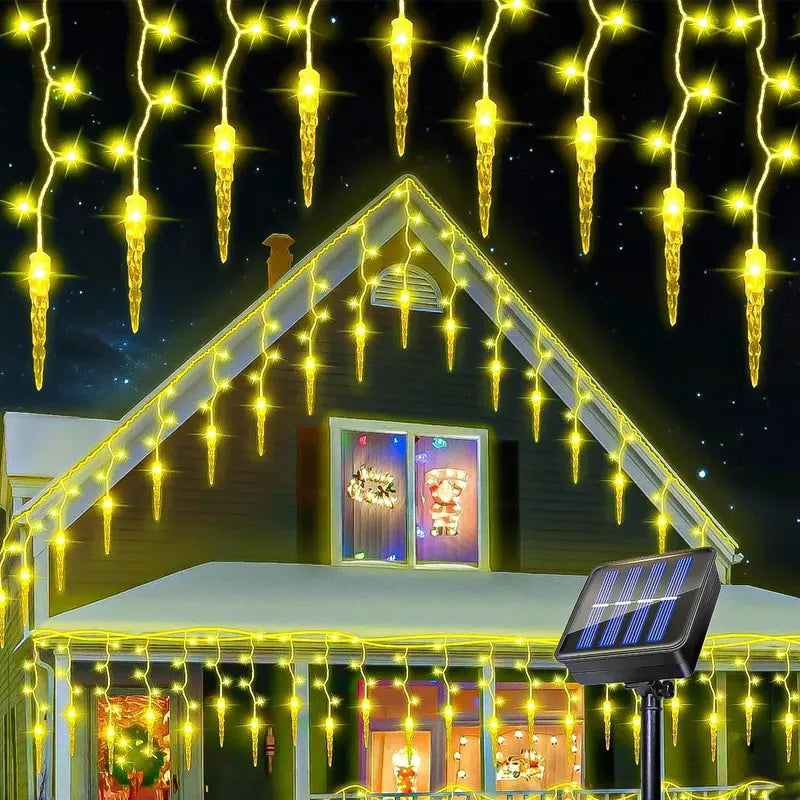 Luces Navidad Solares Exterior Guirnalda Luces Solares 3 Metros Arcashopping Luces Navideñas Luz Calida Luces Navidad... Amarillo