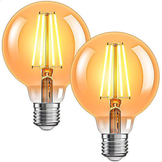 Ampolleta Led 6w Ampolleta Vintage Pack 2 Bombillas Led E27 Cálida