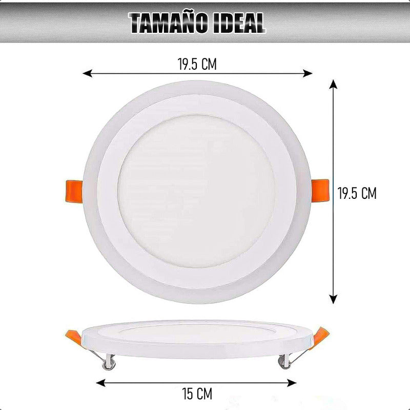 Plafon Led Techo Redondo Focos Led Interior 12+4w Foco Led Blanco