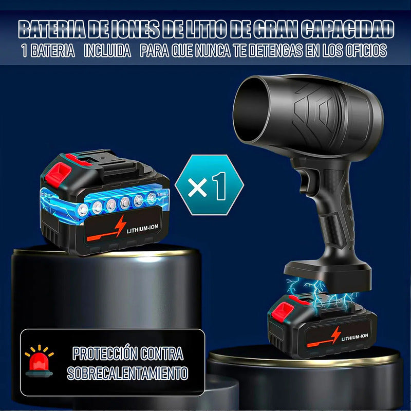 Soplador Inalámbrico Okshop Multifunción Caudal 1.784 M³/h Negro