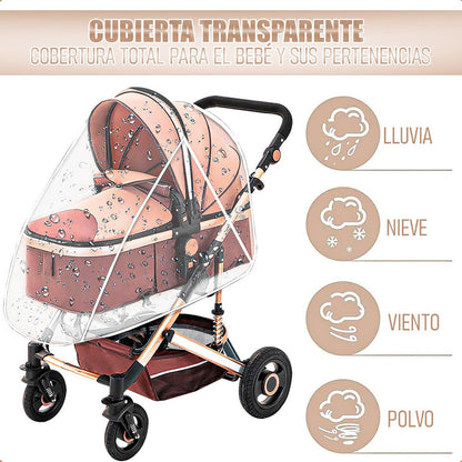 Protector De Lluvia Para Coche De Bebe Pack2 Protector Coche Blanco