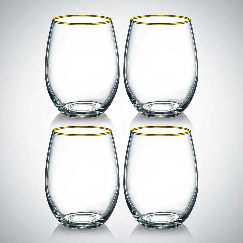 Set 4 Vasos Vasos De Vidrio Vaso Vidrio 580ml Copas De Vino Vasos