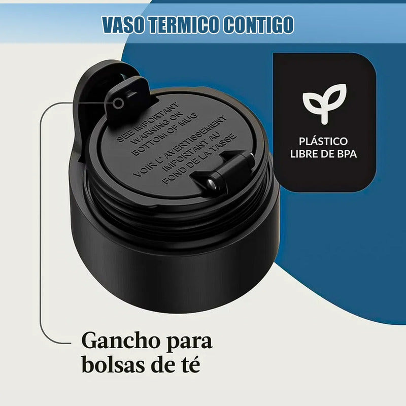 Vasos Contigo Mug Contigo Vaso Termico Contigo Vaso 591 Ml Contigo Vaso Acero Inoxidable 591ml Vaso Termico Antiderrame Libre Bpa Vaso Contigo Camping Color Azul Okshop