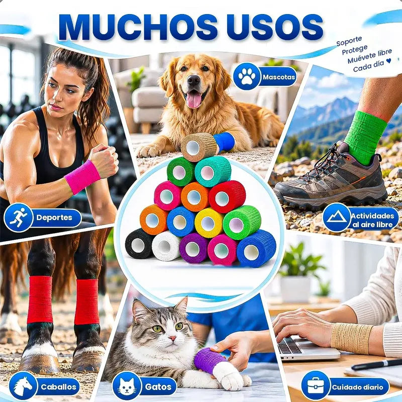 Cinta Kinesiologica Venda Autoadhesiva Elástica Venda 5m Violeta