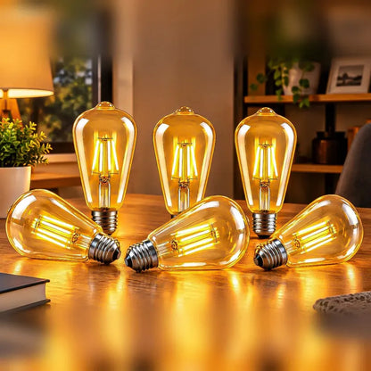 Pack 6 Ampolleta Led E27 Ampolletas Led Ampolleta Luz Calida Cálida