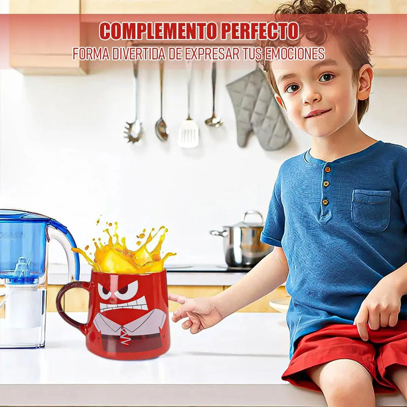 Taza Cerámica Verde Envidia Intensamente 350ml Apta Para Microondas Okshop