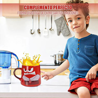 Taza Cerámica Verde Envidia Intensamente 350ml Apta Para Microondas Okshop