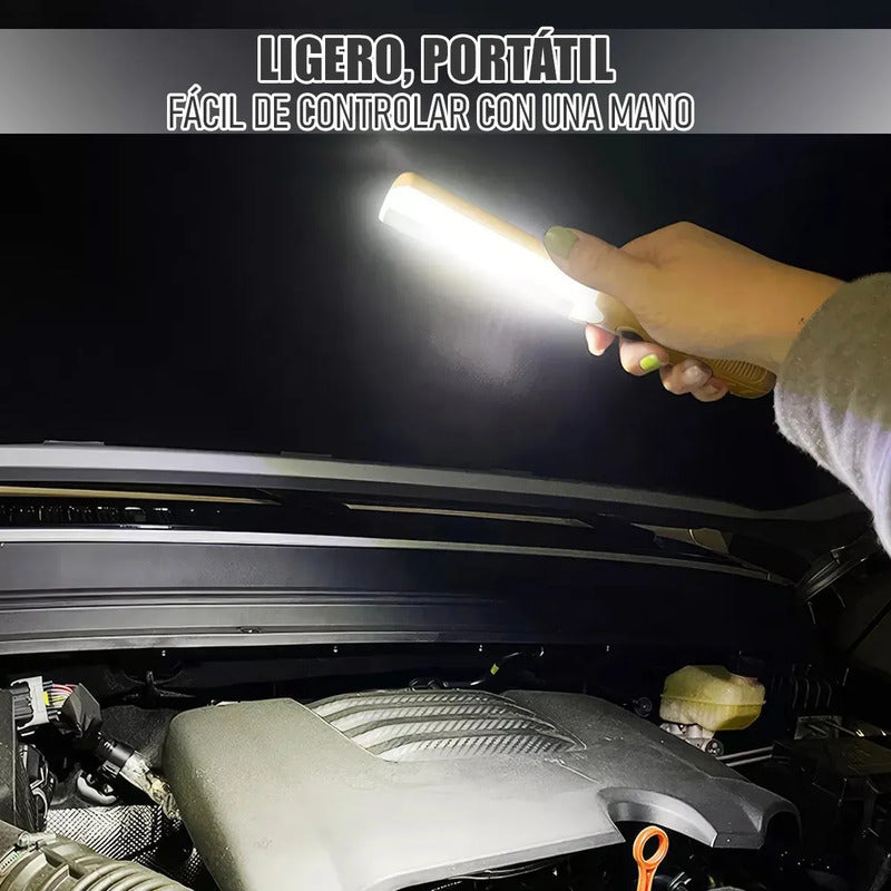 Pack X2 Luces Led Emergencia Recargables Okshop Verde Imán Usb Carga Rápida