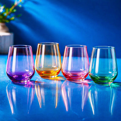 Vasos Vidrios Set Vasos Copas Vino 530 Ml Set 4 Vasos Vidrio Vidrio