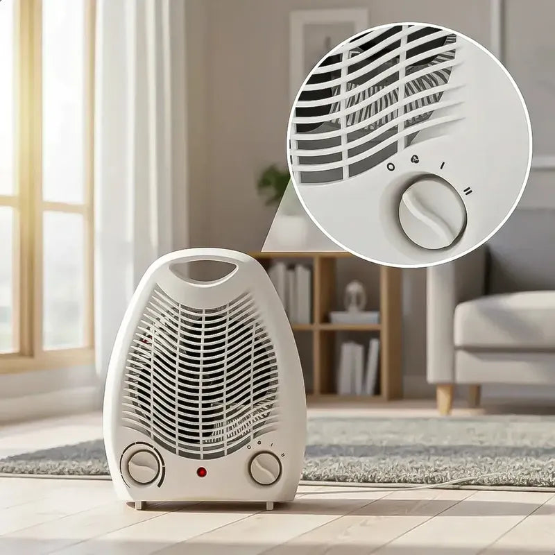 Calefactor Okshop 2 En 1 Con Termostato Y Función Ventilador 2000 W Blanco