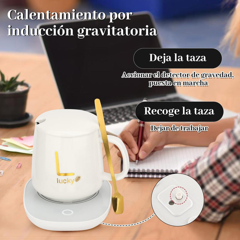 Tazas Calentadora Tazas Con Plato Tazon Cafe Leche Taza Mug