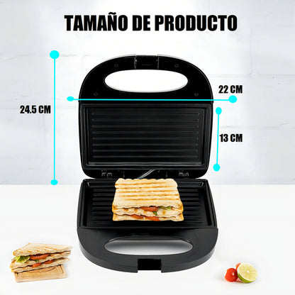 Tostadora Panini Tostadoras Electricas Sanguchera Grill Sánd Color Metal