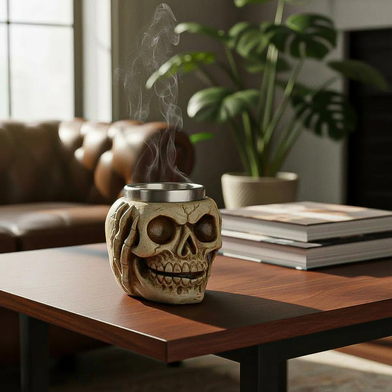 Vaso Shopero Vasos Shot Shoperos Cervecero Vaso Calavera Beige