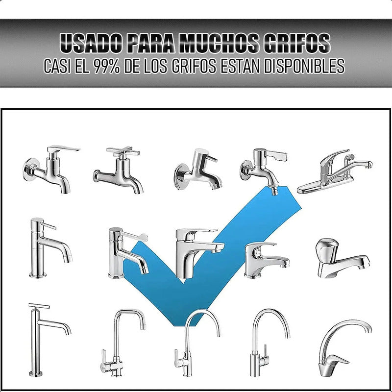 Cuello Flexible Giratorio 360° Lavaplatos Grifo Extensible Okshop Extensor De Grifo Cuello Flexible Giratorio Lavaplatos... Gris Brillante